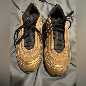 Nike Gold and Black Sneakers